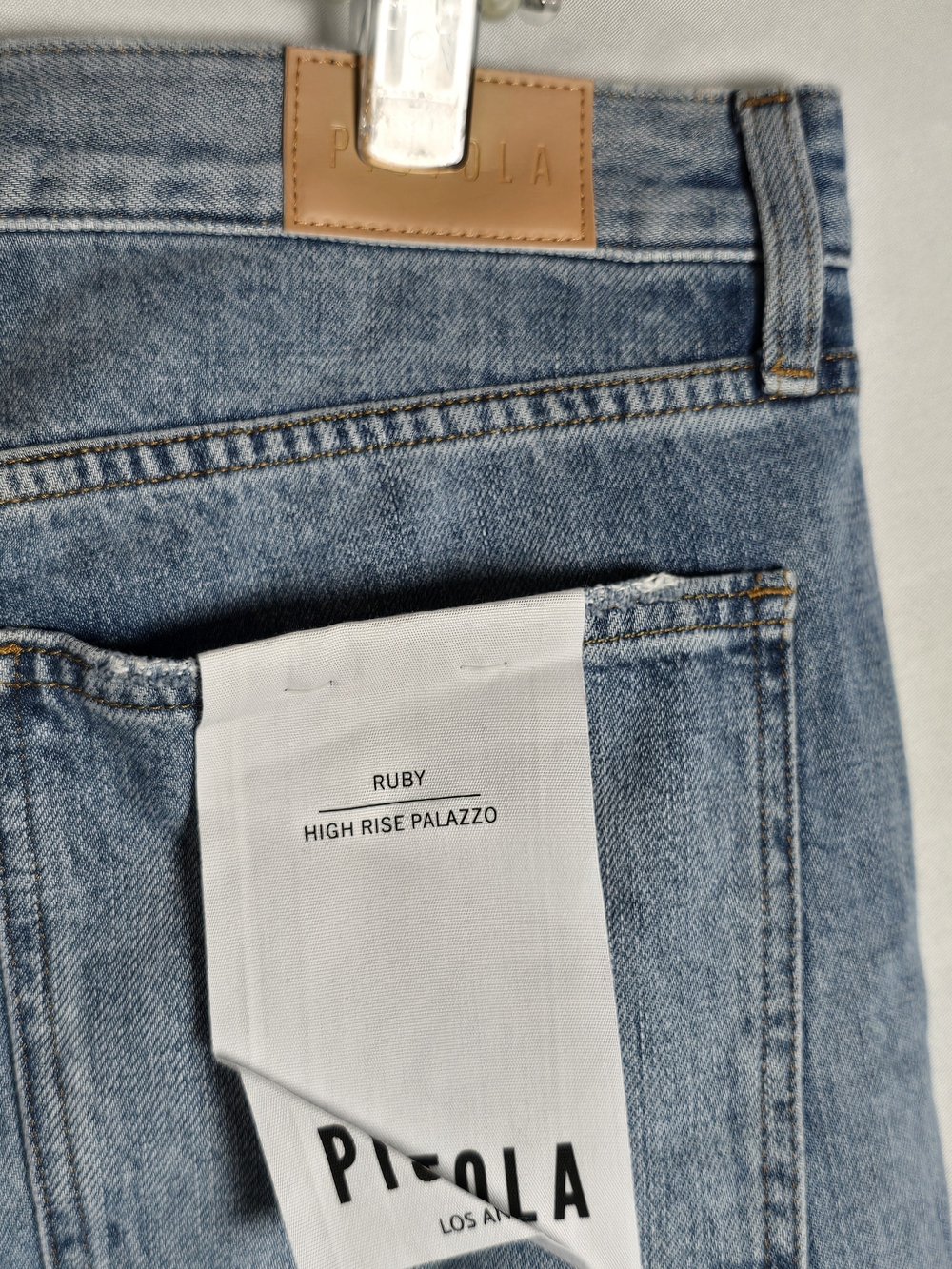 NWT Pistola Ruby Light Blue High Rise Palazzo Wide-Leg Jeans, 32 - Picture 8 of 10